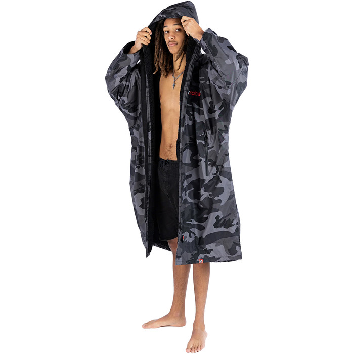 2024 Dryrobe Advance Langarmshirt Wechsel Robe V3 DR104 - Black Camo / Black